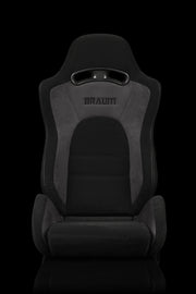 S8 Series V2 Sport Seats - Black Cloth with Grey Microsuede