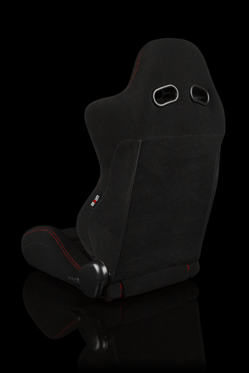 S8 Series V2 Sport Seats - Black Cloth with Red Microsuede
