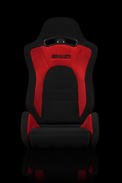S8 Series V2 Sport Seats - Black Cloth with Red Microsuede