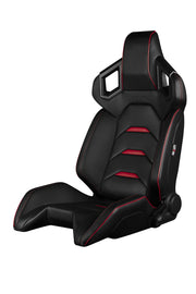 Alpha X Series Sport Seats - Black & Red