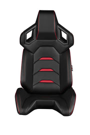 Alpha X Series Sport Seats - Black & Red