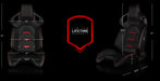 Alpha X Series Sport Seats - Black & Red