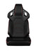 Alpha X Series Sport Seats - Black & Red Stitching - Low Base Version