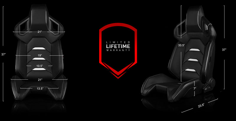 Alpha X Series Sport Seats - Black & White