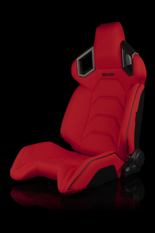 Alpha X Series Sport Seats - Red Polo Fabric (Black Stitching)