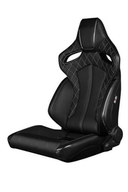Orue Series Sport Seats - Black Diamond (White Stitching)