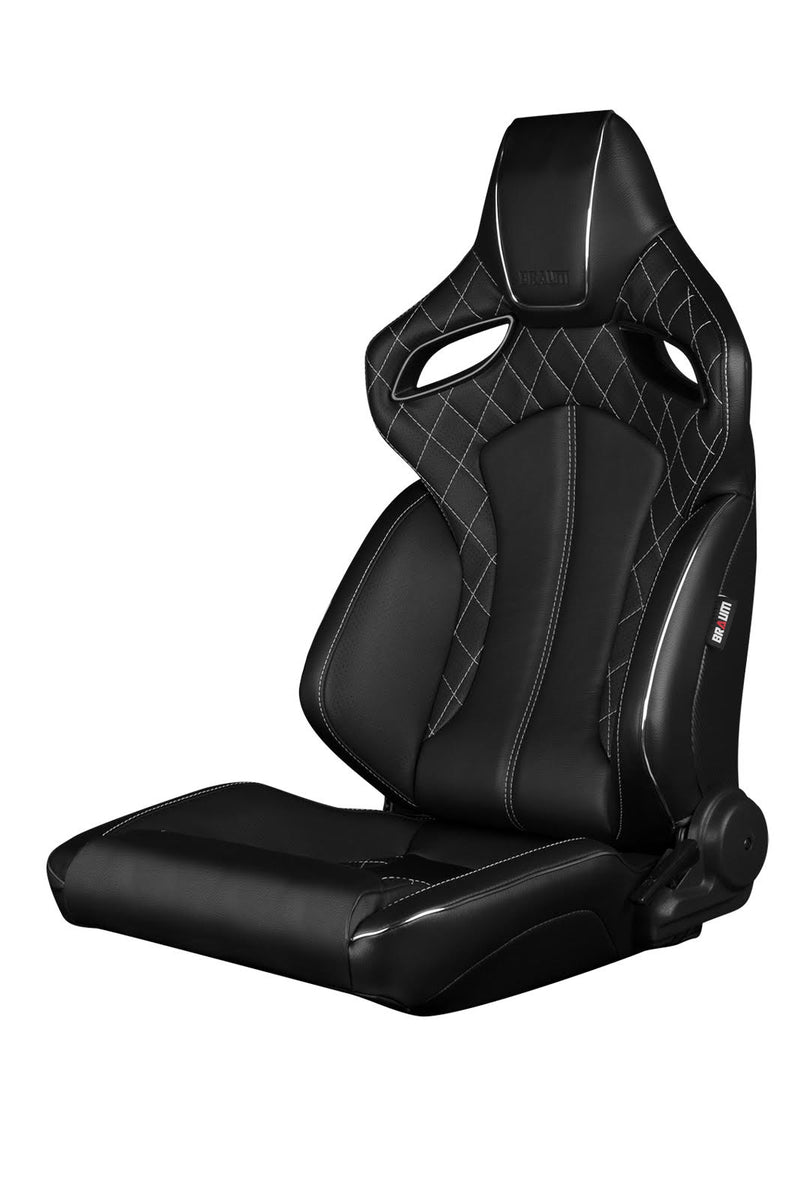 Orue Series Sport Seats - Black Diamond (White Stitching)
