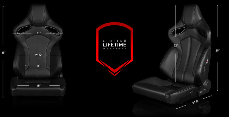 Orue Series Sport Seats - Black Leatherette