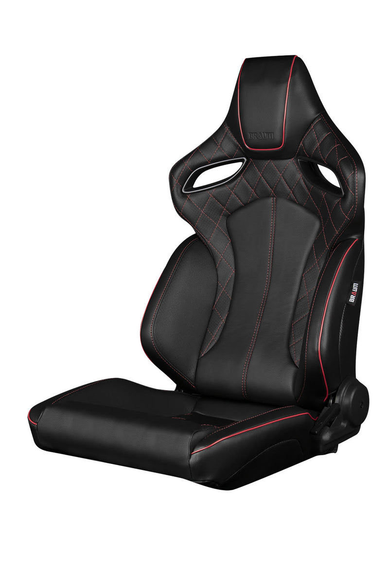 Orue Series Sport Seats - Black Diamond (Red Stitching)