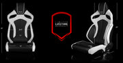 Orue Series Sport Seats - White Diamond (Black Stitching)