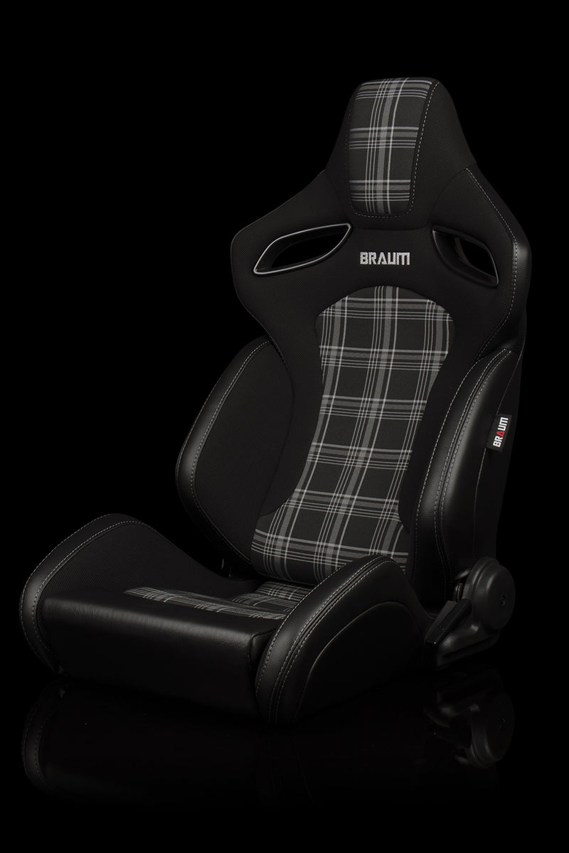 Orue S Series Sport Seats - Grey Plaid Fabric