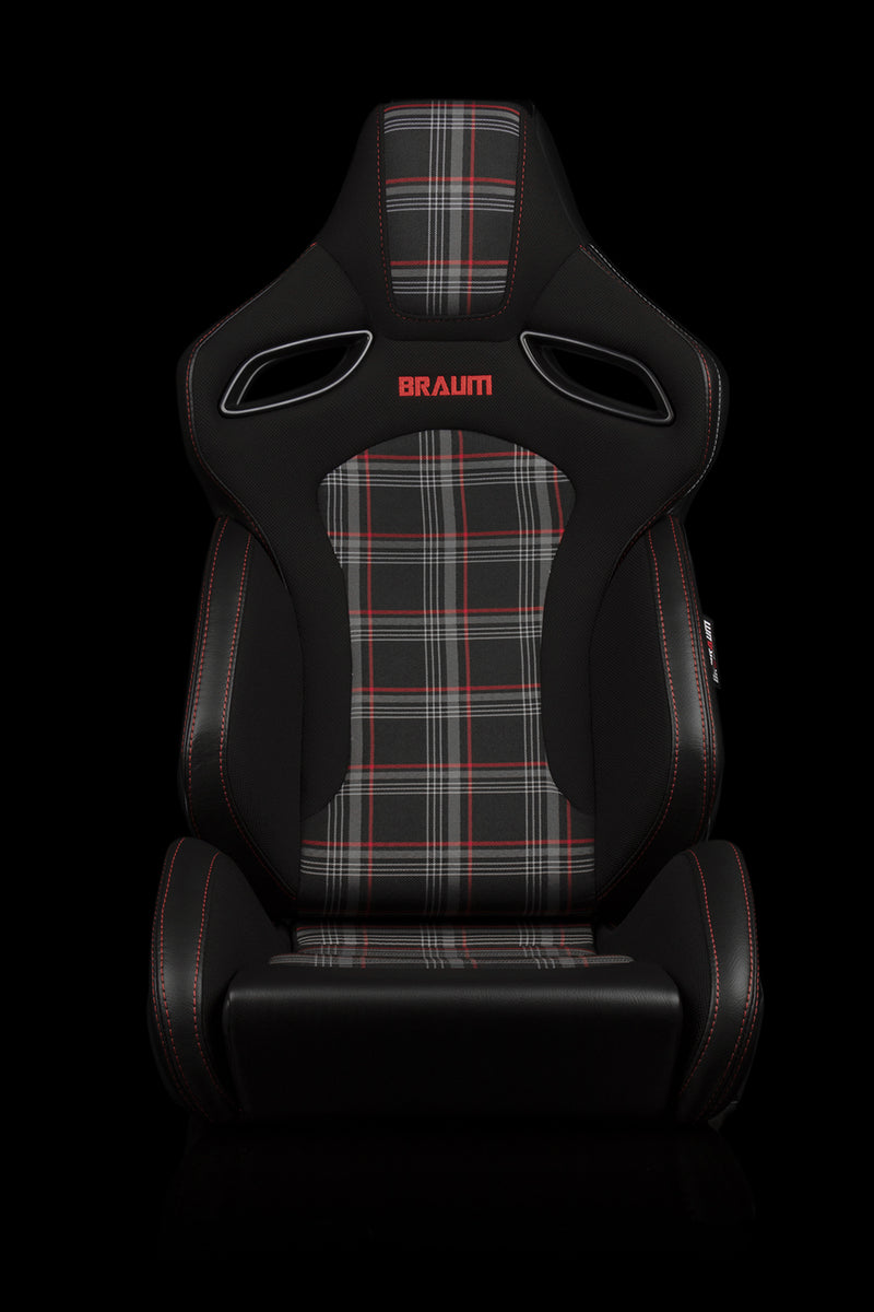 Orue S Series Sport Seats - Red Plaid Fabric