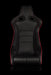 Venom-X Series Fixed Back Bucket Seat - Black Diamond / Red Stitching