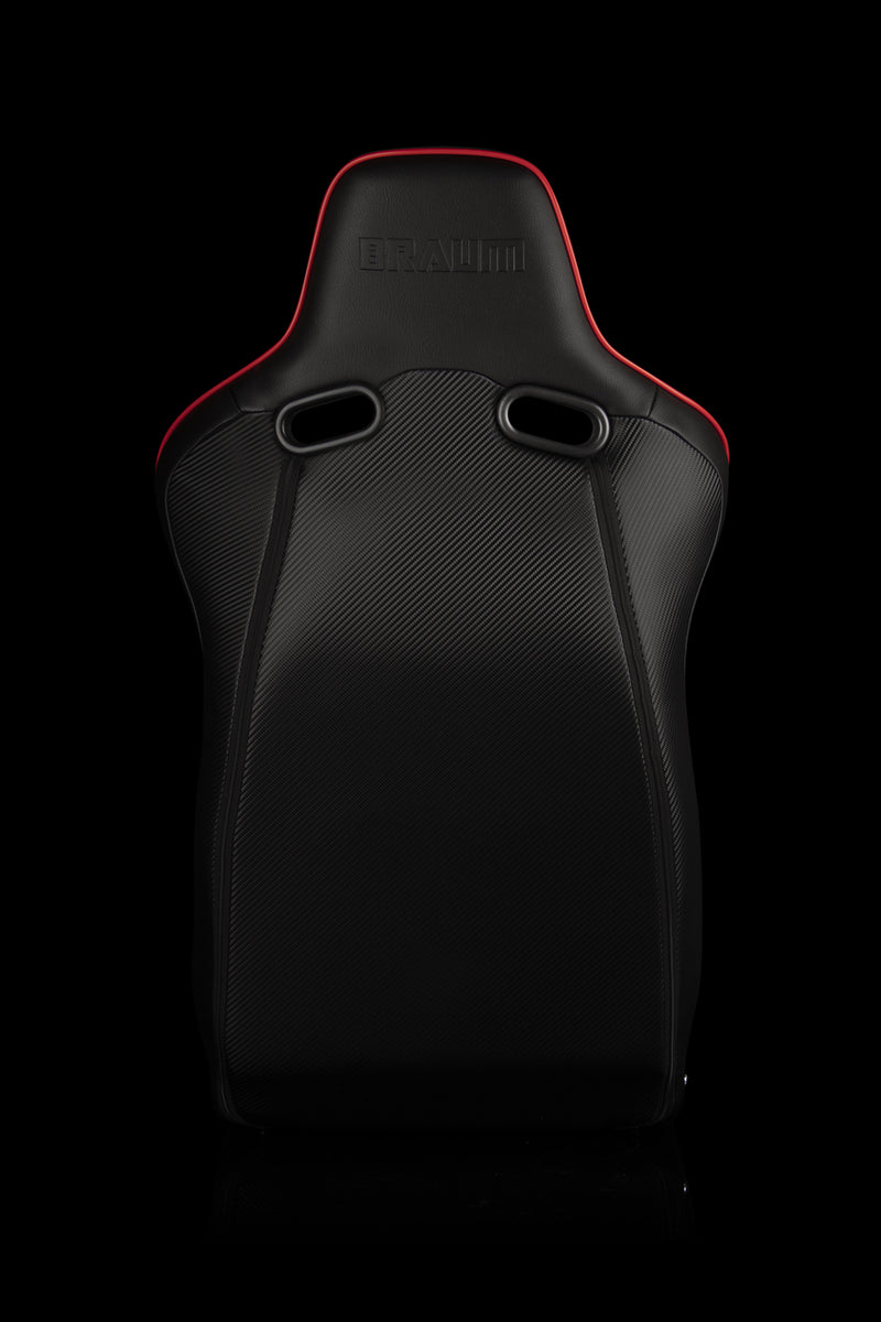 Venom-X Series Fixed Back Bucket Seat - Black Diamond / Red Stitching