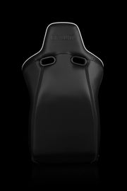 Venom-X Series Fixed Back Bucket Seat - Black Diamond / White Stitching