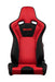 Venom Series Sport Seats - Black and Red Cloth (Red Stitching)