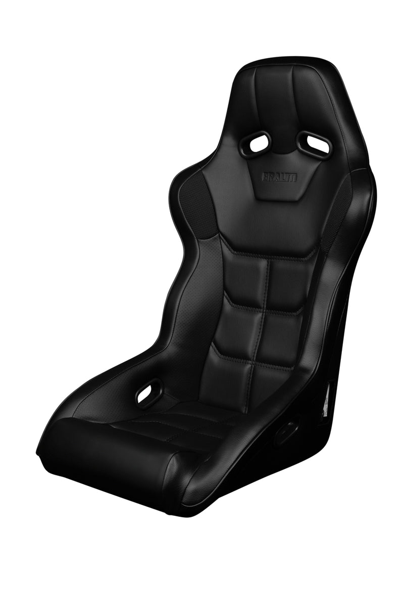 Falcon X Series FIA Fixed Back Racing Seat - RED PU, CARBON BACK, BLACK STITCH & BLACK PIPING