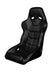 Falcon X Series FIA Fixed Back Racing Seat - RED PU, CARBON BACK, BLACK STITCH & BLACK PIPING