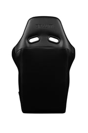 Falcon X Series FIA Fixed Back Racing Seat - RED PU, CARBON BACK, BLACK STITCH & BLACK PIPING