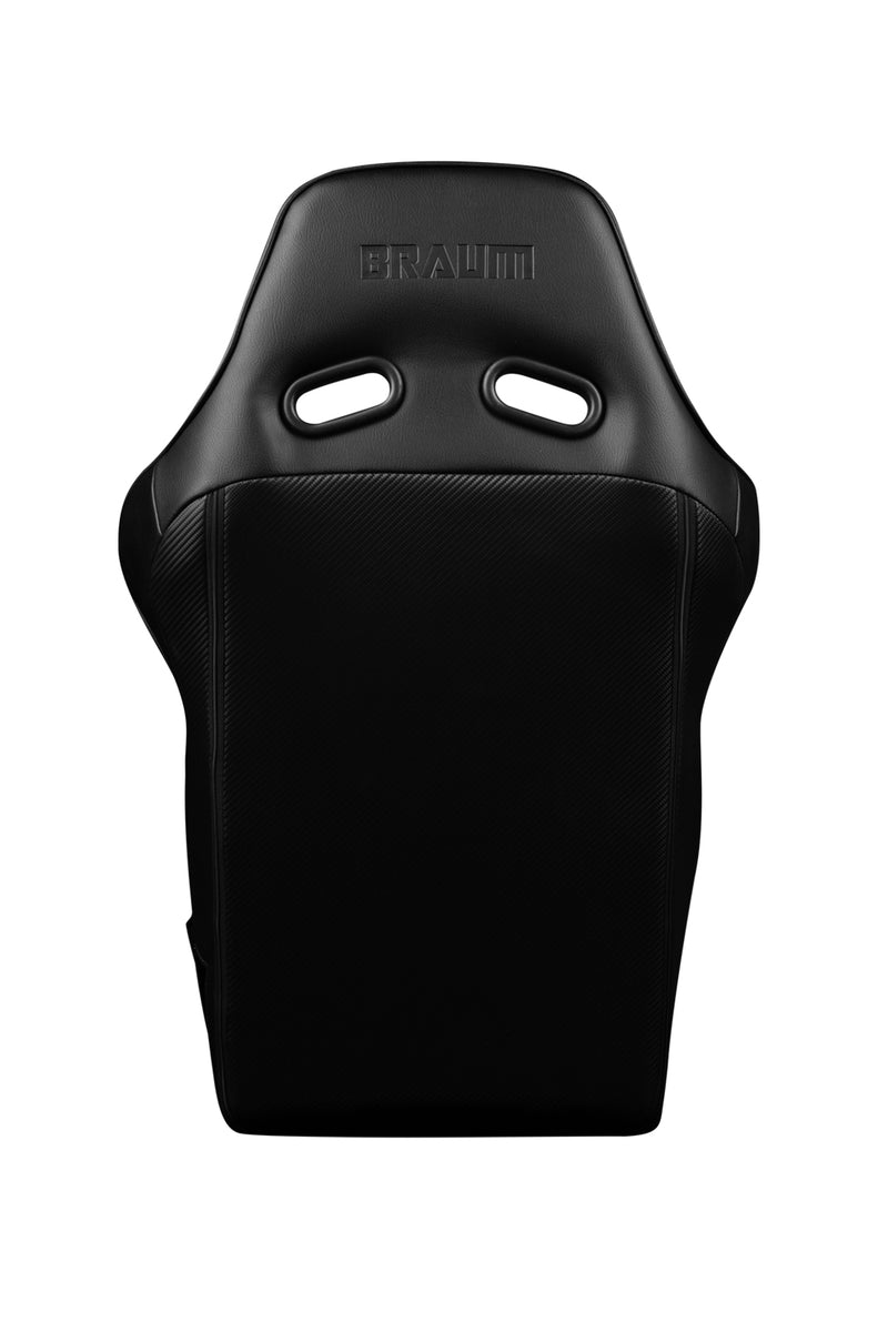 Falcon X Series FIA Fixed Back Racing Seat - RED PU, CARBON BACK, BLACK STITCH & BLACK PIPING