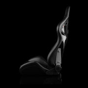 Falcon-S Composite FRP Reclining Seats - Black Alcantara W/ Black Stitching | Dual Knob Recliner