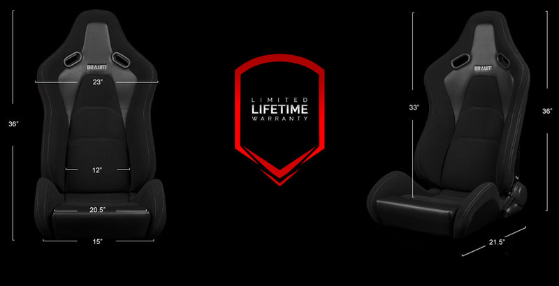 Falcon-S Composite FRP Reclining Seats - Black Jacquard