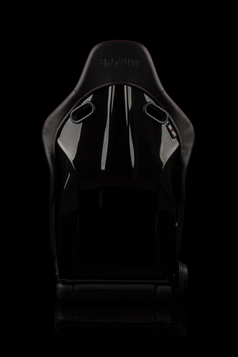 Falcon-S Composite FRP Reclining Seats - Black W/ Red Stitching