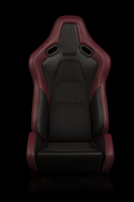 Falcon-S Composite FRP Reclining Seats - Maroon W/ Black Stitching