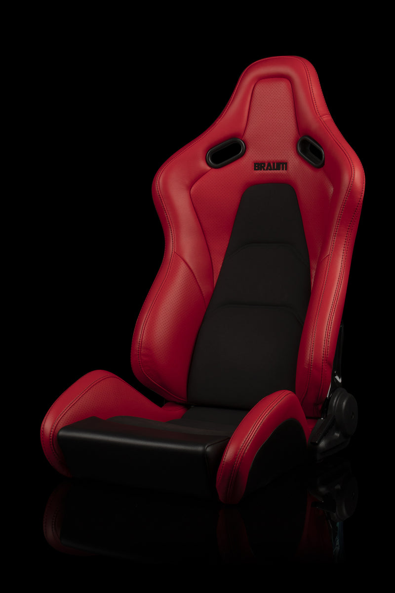 Falcon-S Composite FRP Reclining Seats - Red W/ Black Stitching