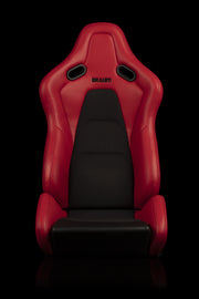 Falcon-S Composite FRP Reclining Seats - Red W/ Black Stitching