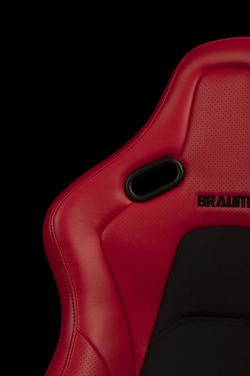Falcon-S Composite FRP Reclining Seats - Red W/ Black Stitching