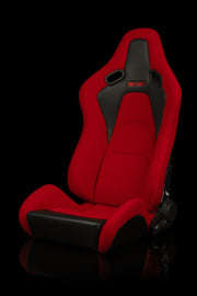 Falcon-S Composite FRP Reclining Seats - Red Jacquard