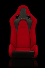 Falcon-S Composite FRP Reclining Seats - Red Jacquard