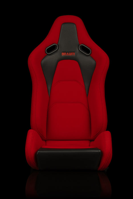 Falcon-S Composite FRP Reclining Seats - Red Jacquard