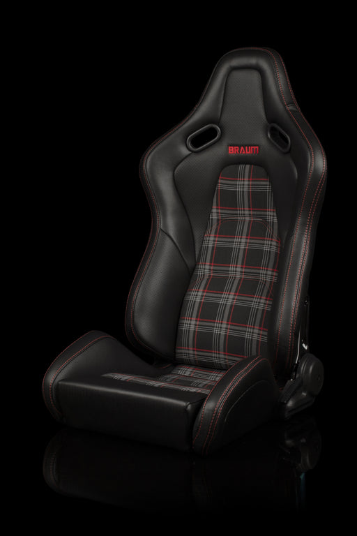 Falcon-S Composite FRP Reclining Seats - Red Plaid W/ Red Stitching