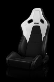 Falcon-S Composite FRP Reclining Seats - White W/ Black Stitching
