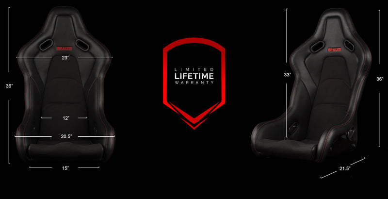 Falcon-S Composite FRP Bucket Seat - Red Stitching