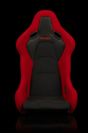 Falcon-S Composite FRP Bucket Seat - Red Jacquard w/Black Stitching