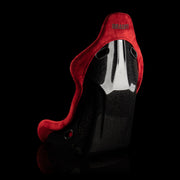 Falcon-S Composite FRP Bucket Seat - Red Alcantara W/ Black Glitter Composite
