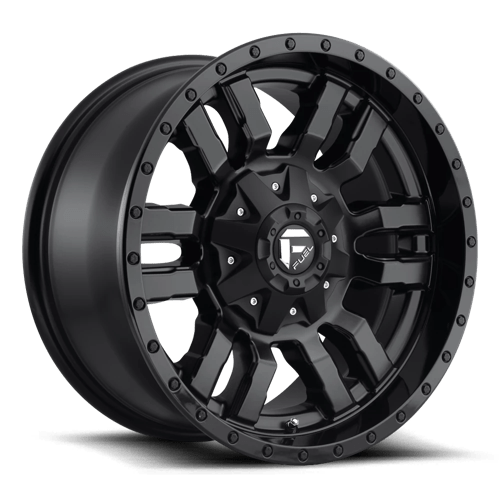 FUEL Off-Road D596 SLEDGE MATTE BLACK GLOSS BLACK LIP