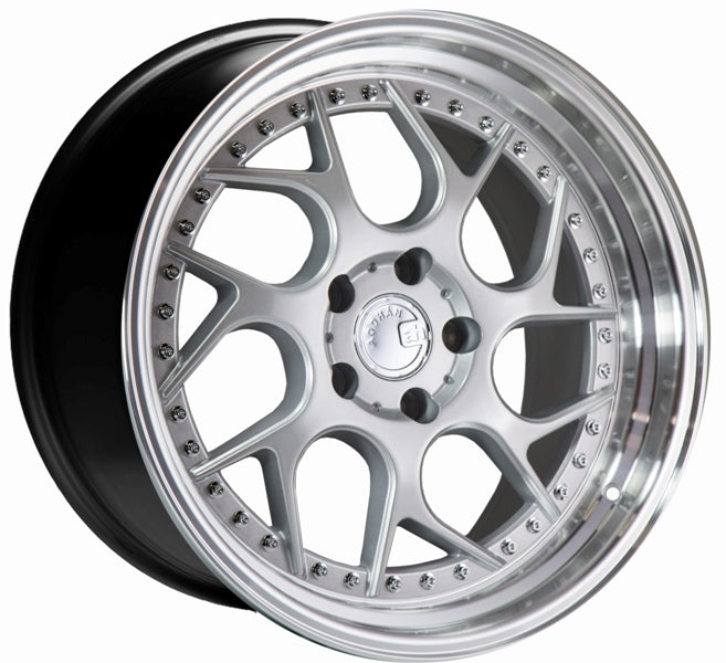 Aodhan DS01 Silver Machined Lip w/Chrome Rivets