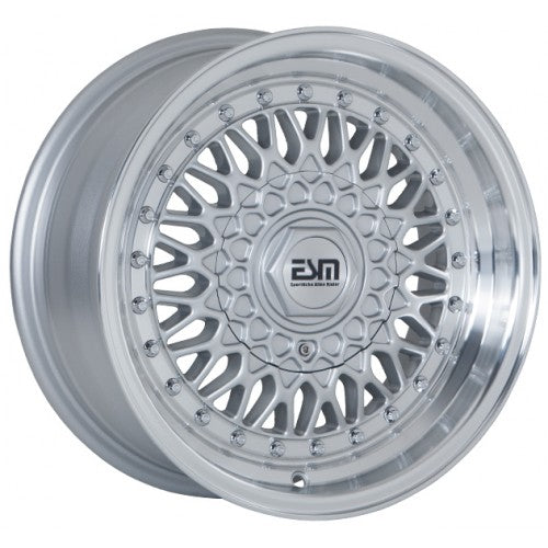 ESM-002R 15x7 4x100/5x100 +15 57.1 Silver/ Machined Lip
