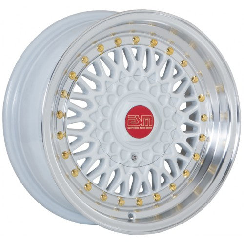ESM ESM-002R White/ Gold Rivet