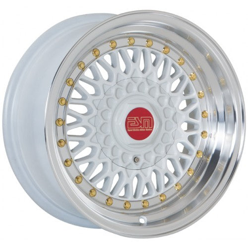 ESM ESM-002R WHITE/ MACHINED LIP GOLD RIVET