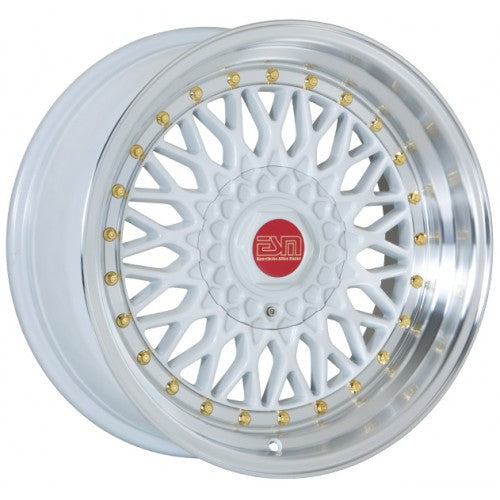 ESM ESM-002R WHITE/ MACHINED LIP GOLD RIVET