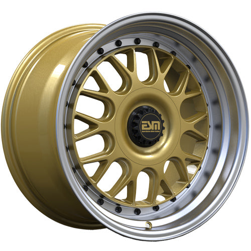 ESM ESM-004M Gold/ Machine Lip Black Rivet