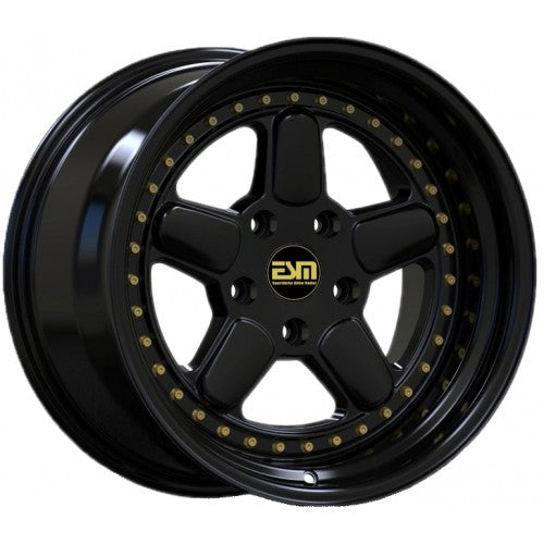 ESM ESM-005R Gloss Black/ Gold Rivet