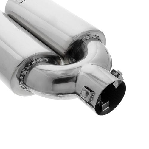 DC Sport Embout d'échappement universel en acier inoxydable poli 2,375" 5 entrées 3,75" sortie