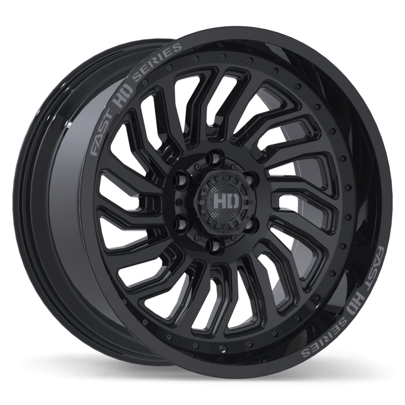 Fast HD D-STRUCT Gloss Black with Grey Milling