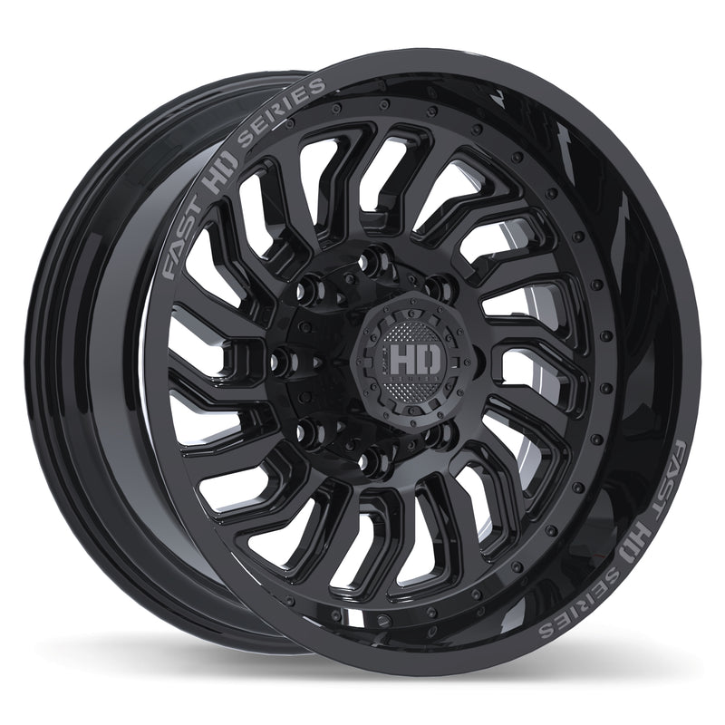 Fast HD D-STRUCT Gloss Black with Grey Milling